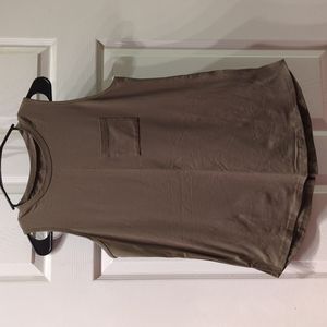 Army green muscle tank size small